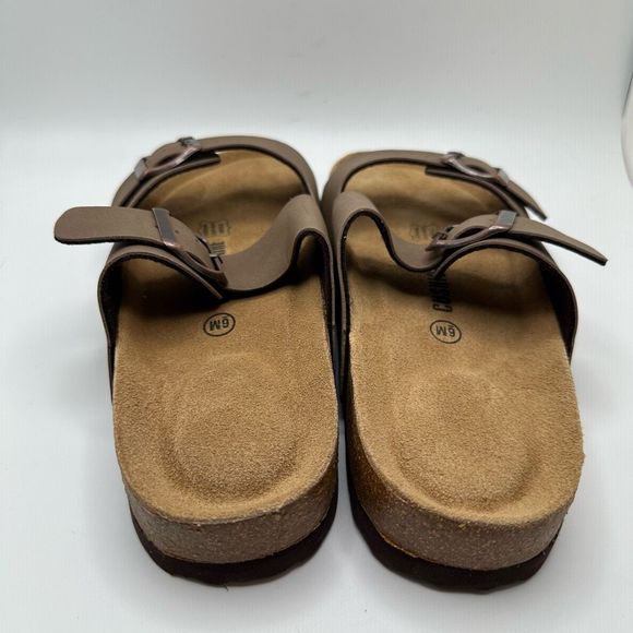 CUSHIONAIRE Women's Cork Footbed Sandal With +Comfort 6 BROWN - Picture 4 of 7